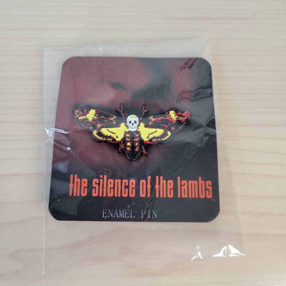 Loot Fright SILENCE OF THE LAMBS Skull Death's Head Moth Enamel Pin NEW Horror